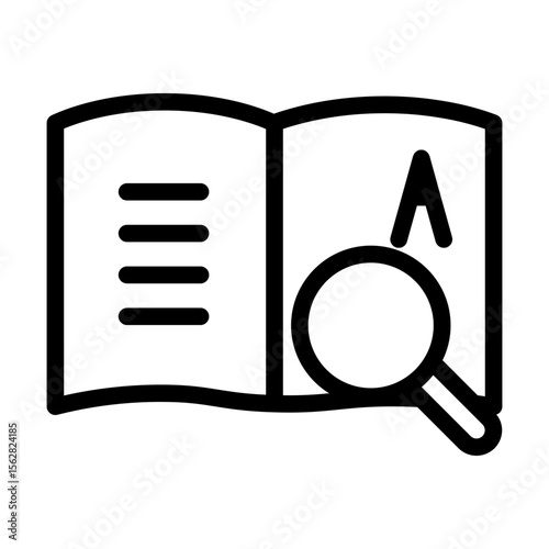 search book line icon