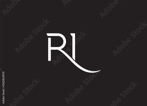 RI Letter Logo Design – Modern and Elegant Monogram for Branding Identity
