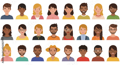 Vector Icon Set of Avatars and User Placeholders – Minimalist Profile and Dummy Icons Collection