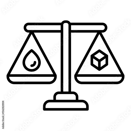 Blood sugar balance icon. Vector line icon