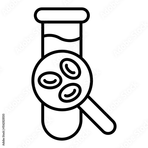 Blood test icon. Vector line icon