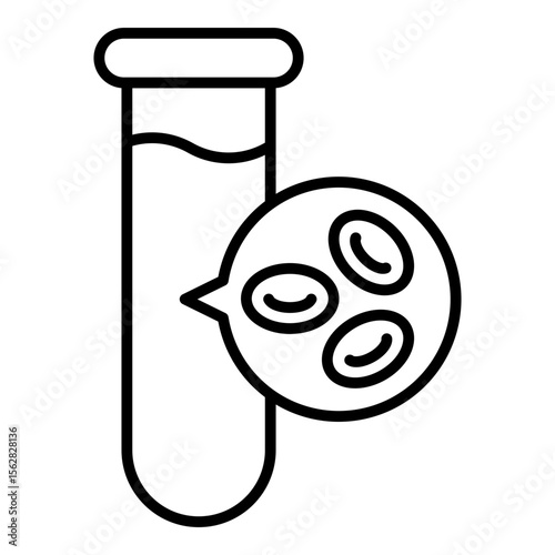 Blood test icon. Vector line icon