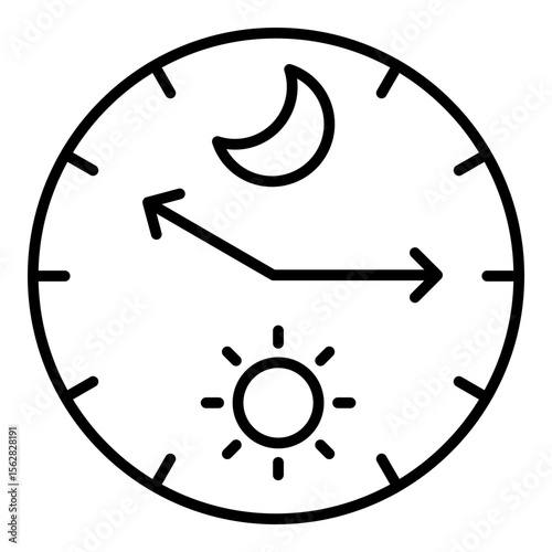 Circadian rhythm icon. Vector line icon