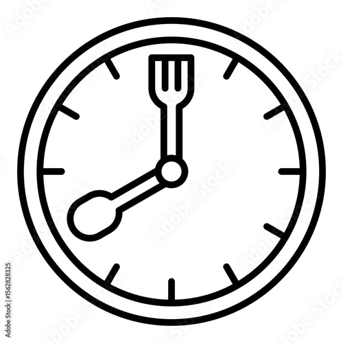 Intermittent fasting icon. Vector line icon