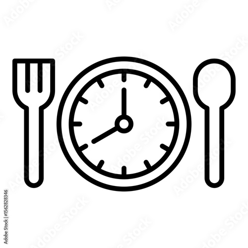 Intermittent fasting icon. Vector line icon