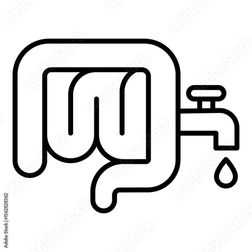 Leaky gut icon. Vector line icon