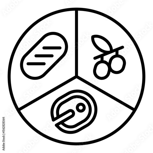 Macronutrient icon. Vector line icon