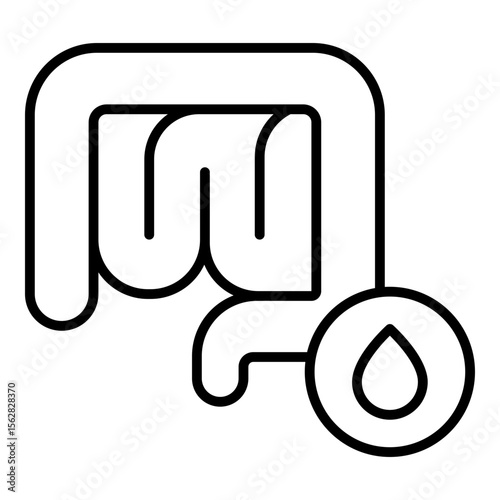 Leaky gut icon. Vector line icon