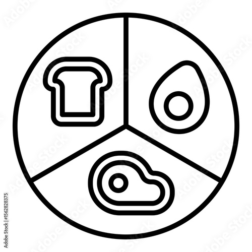 Macronutrient icon. Vector line icon