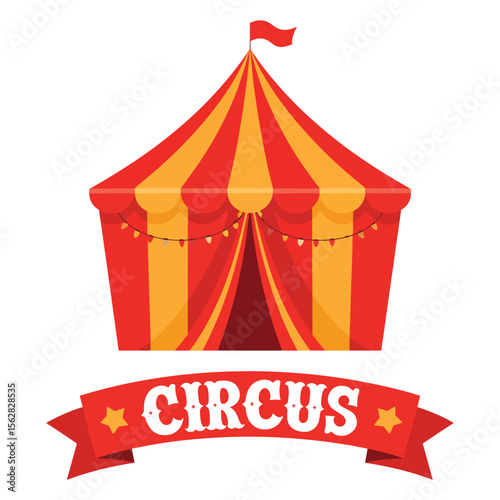 Circus Tent in Flat Design
