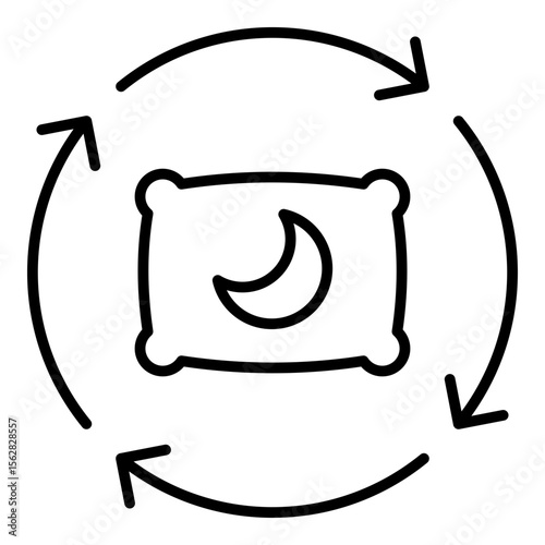 Sleep cycle icon. Vector line icon