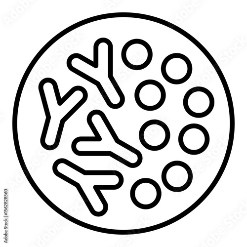 Synbiotic icon. Vector line icon