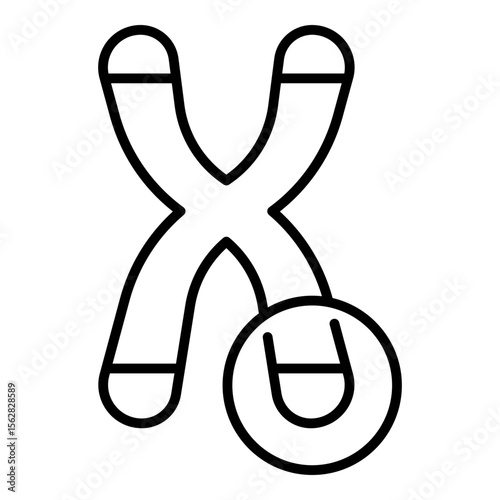 Telomere icon. Vector line icon