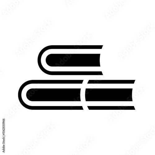 book stack glyph icon