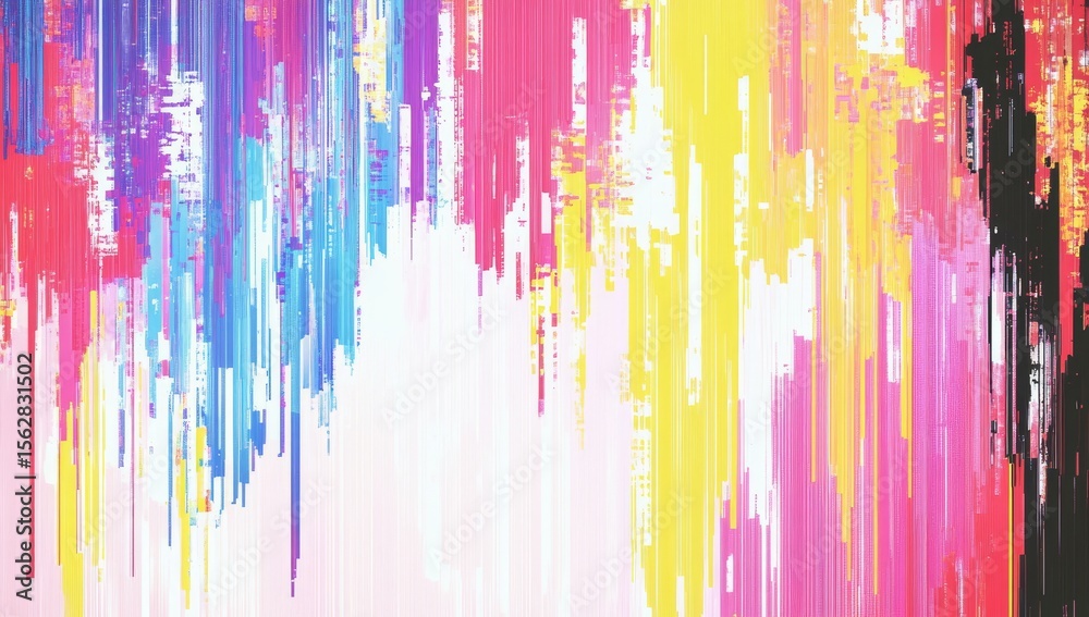 Fototapeta premium Abstract vertical colorful glitch art background