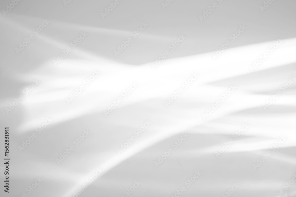 Obraz premium Abstract shadow drop on white wall background overlay mockup effect