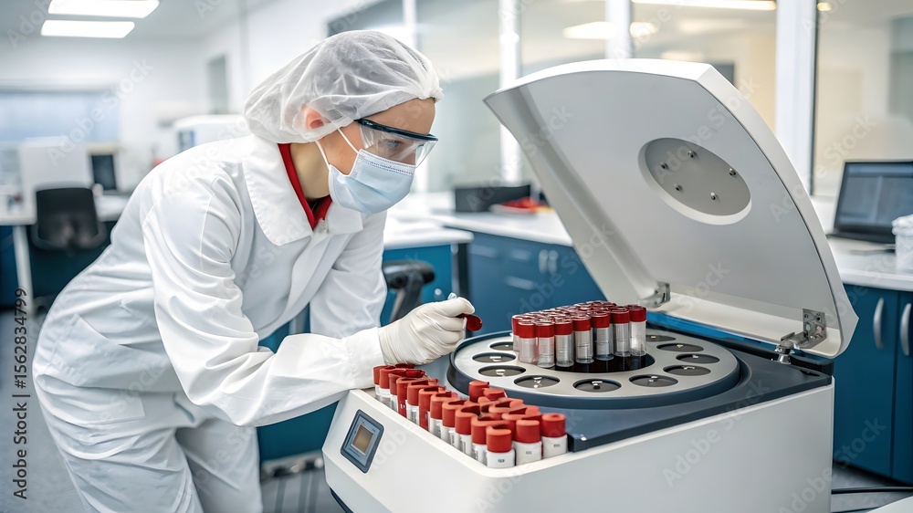 Obraz premium Medical technician working in laboratory