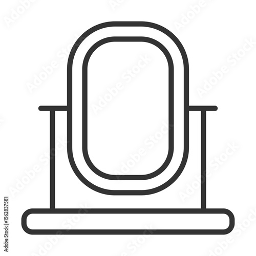 Mirror Icon Outline Style. Vector Illustration Design