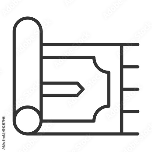 Carpet Icon Outline Style. Vector Illustration Design