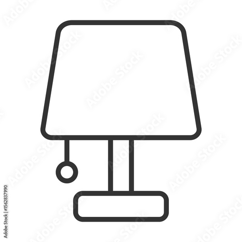 Floor Lamp Icon Outline Style. Vector Illustration Design