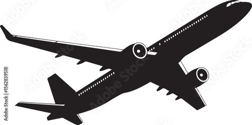 Aircraft silhouette vector illustration