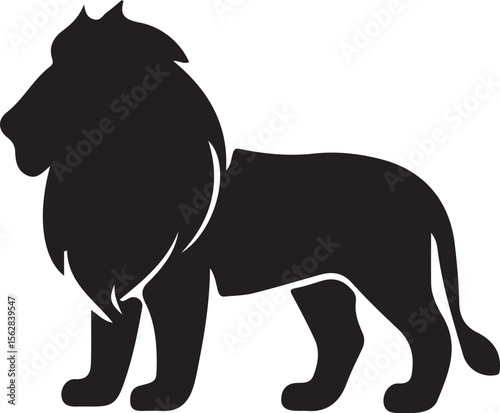 Lion Silhouette Vector Design 