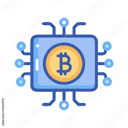 Bitcoin blockchain technology, digital currency and crypto concept
