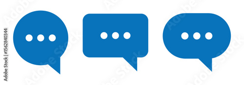 Chat icons. Text Message icon set. Speech bubble symbol set. Message talk bubble, communication, Conversation icons. Vector illustrator