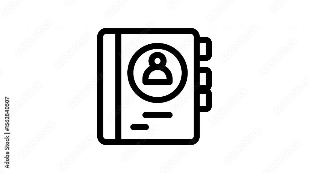 contact book minimalist line animation contact book minimalist line animation