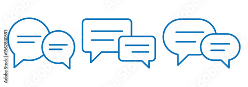 Comment icon speech bubble symbol. Chat message icons, talk message, communication, conversation, chatting icons. Vector illustration.