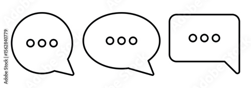 Chat icon. Chat message icons. Engaging chat message icon set for online communication. Speech bubble symbol set. Vector illustrator