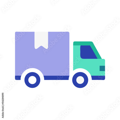 Minimalist delivery truck icon for transportation and logistics needs