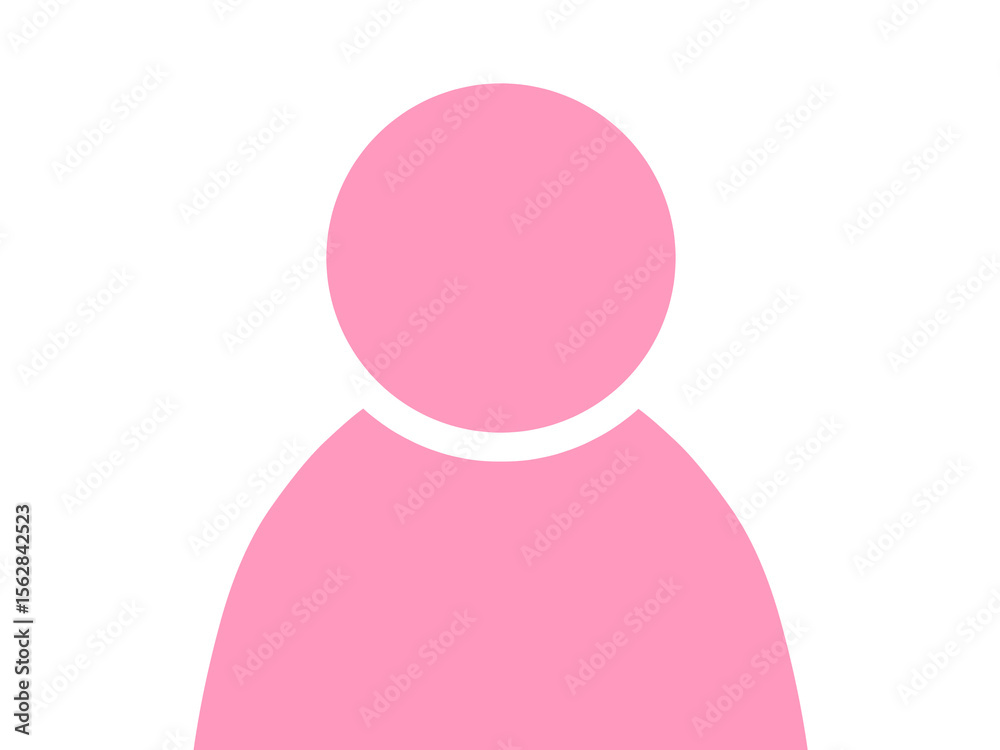 Obraz premium シンプルプロフィールアイコン(ピンク)