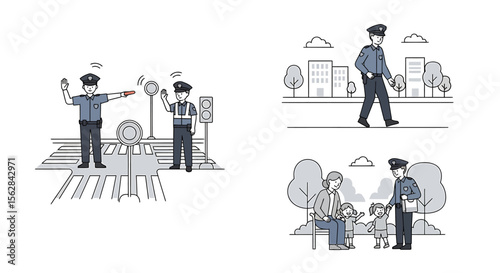 Diverse Police Interactions in Urban and Park Settings