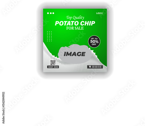 Food social media banner design template. Burger social media post vector illustration. Square size