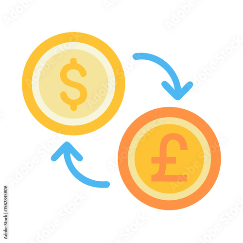 Currency exchange dollar to pound sterling financial symbol