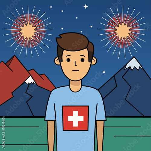 cartoon of a man with a suitcase