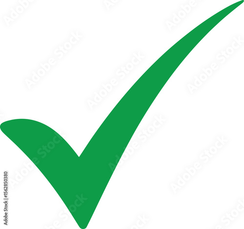 Green Checkmark Illustration: Indicating Approval, Completion, Success, and Verification.