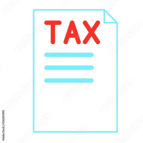 Clean and modern vector illustration representing tax concept. Ideal for finance, accounting, government, business, or financial app interfaces and infographics.
