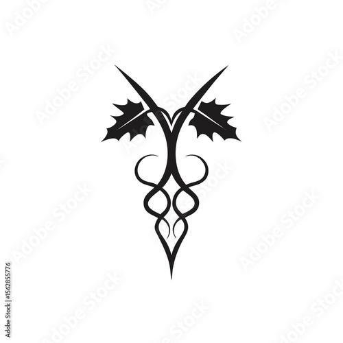Decorative grape vine silhouette vector icon for wine packaging vineyard branding elegant label design botanical themes minimal and artistic look