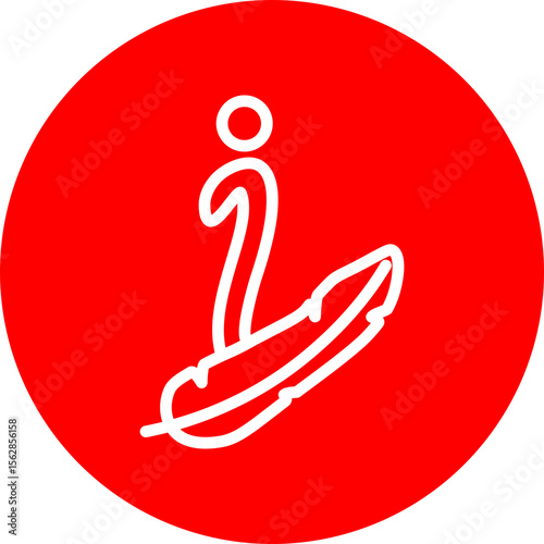 Sensitive Information Vector Line White Circle Red