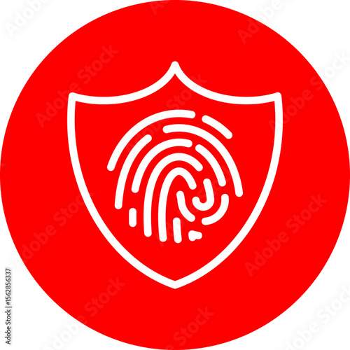 Access Control Vector Line White Circle Red