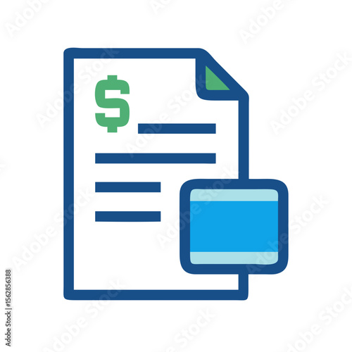 Financial document vector illustration with a dollar sign icon