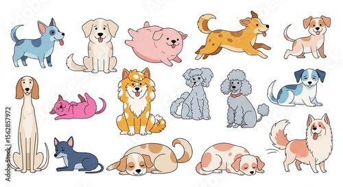 set of cartoon animals