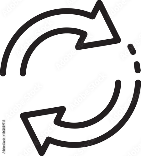 Clean and simple black and white line art icon design versatile for various digital and print applications