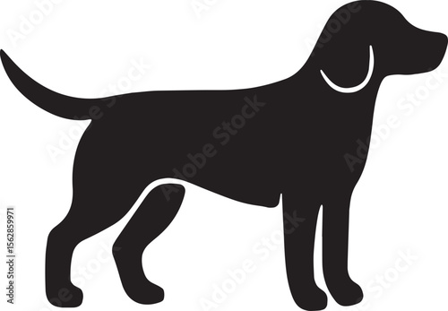 Cute Dog Silhouette Vector 