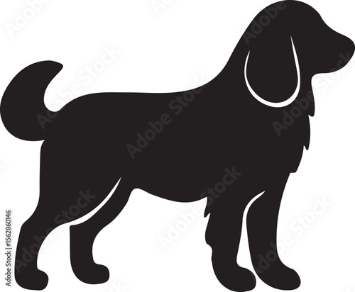 Cute Dog Silhouette Vector 