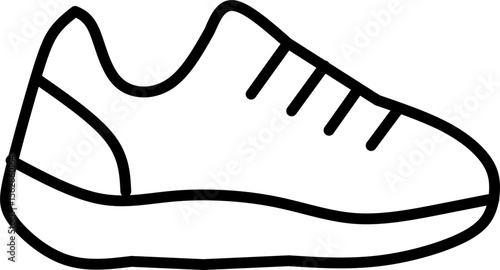 tennis shoe line icon. Blue line icon with tennis sports theme