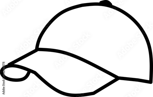 tennis hat line icon. Blue line icon with tennis sports theme