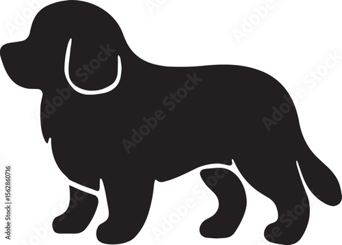 Cute Dog Silhouette Vector 